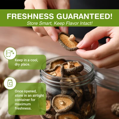 Mushroom House Dried Shiitake Premium Mushrooms, Whole